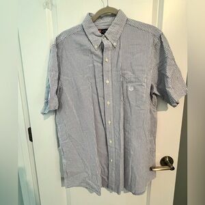 EUC CHAPS Men’s Seersucker Button Down Shirt, Size M